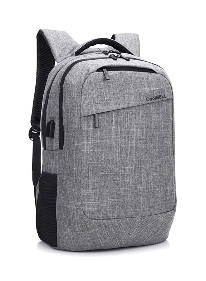CoolBELL Laptop Backpack With USB Charging Port Grey - Image 1