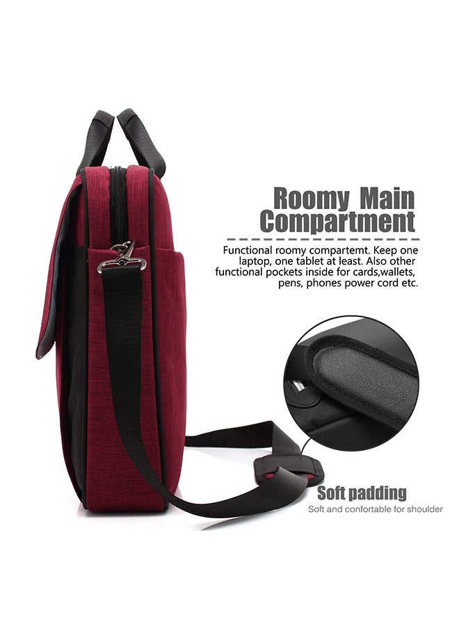 CoolBELL 17.3 Inch Nylon Laptop Bag Maroon - Image 3