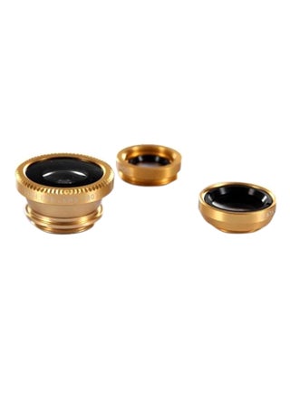 Universal 3-In-1 Clip-On Mobile Camera Lens Kit Gold/Black - v1541048289/N18085875A_1