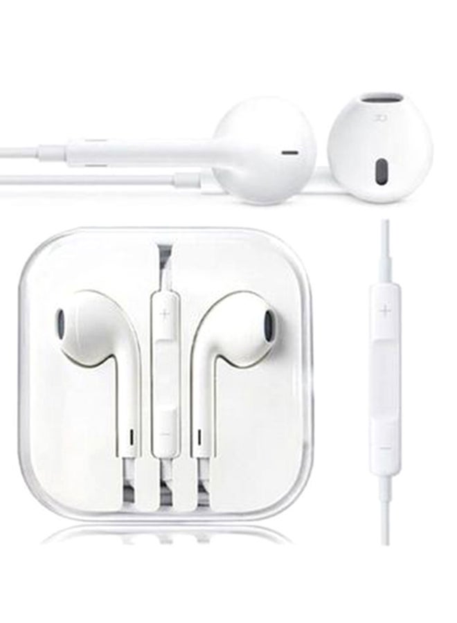 Generic In-Ear Earphones With Mic White  - Image 1