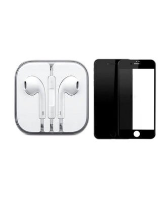 In-Ear Earphones For Apple iPhone 7 Plus With Tempered Glass Screen Protector White - v1541048376/N18086208A_1