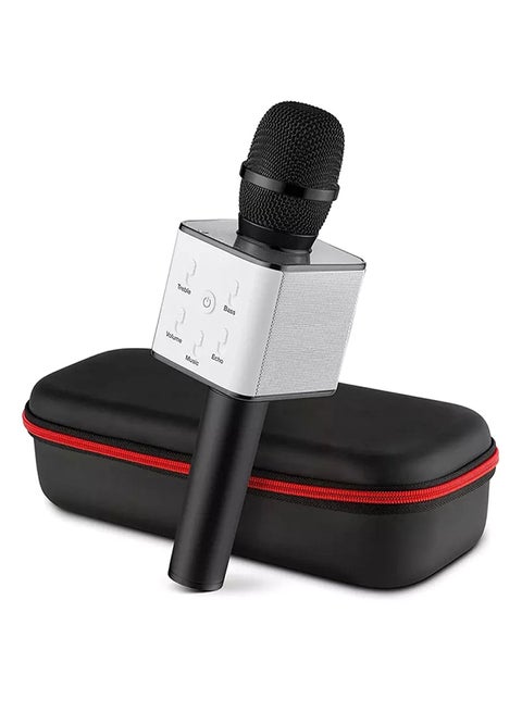 ميكروفون كاريوكي Q7 بخاصية البلوتوث مع مكبر صوت wireless-microphone-black أسود/ أبيض