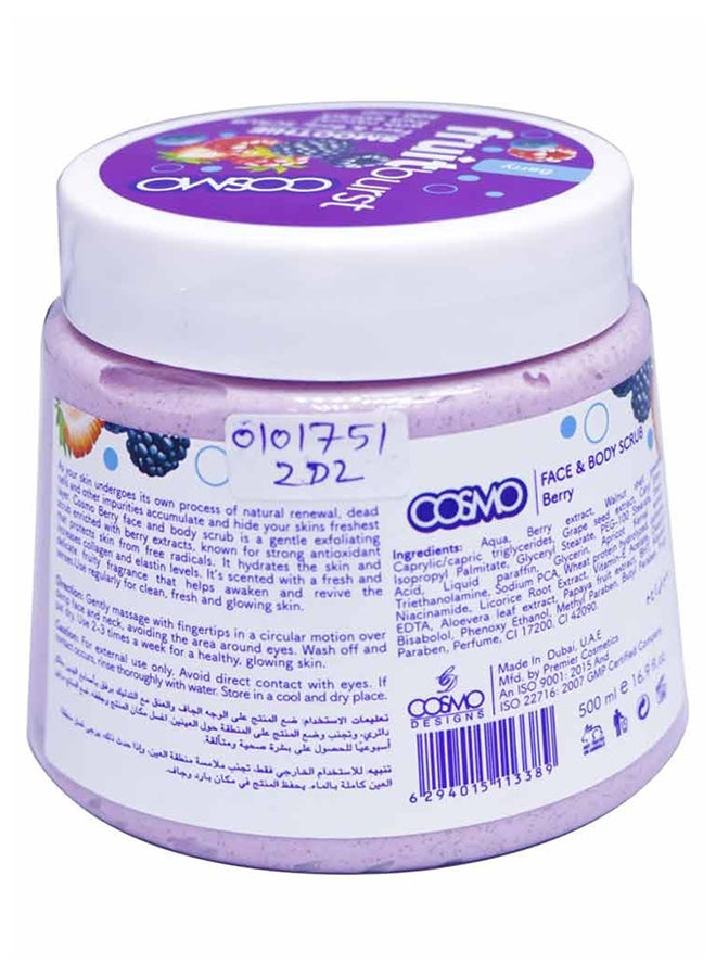 كوزمو مقشر فروتبيرست سموثي للوجه والجسم بالتوت من 12 قطعة 12x500ملليلتر - Image 2