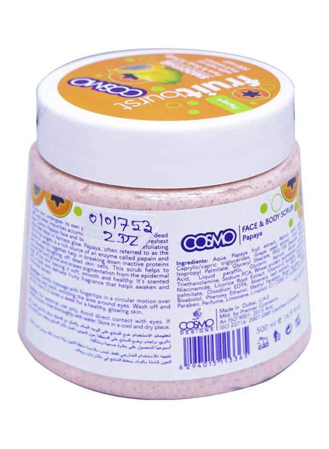 كوزمو 12 قطعة من مقشر فروتبيرست سموثي للوجه والجسم مع البابايا 12x500ملليلتر - Image 2