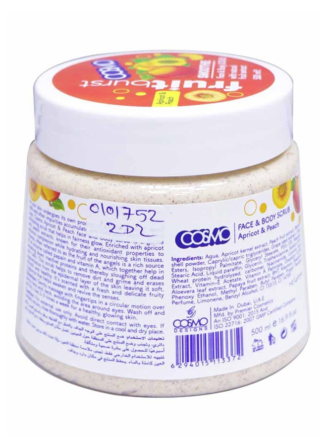 COSMO 12-Piece Fruitburst Smoothie Face And Body Scrub With Apricot And Peach 12x500ml  - Image 2