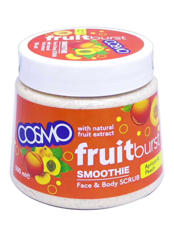 COSMO 12-Piece Fruitburst Smoothie Face And Body Scrub With Apricot And Peach 12x500ml  - Image 1