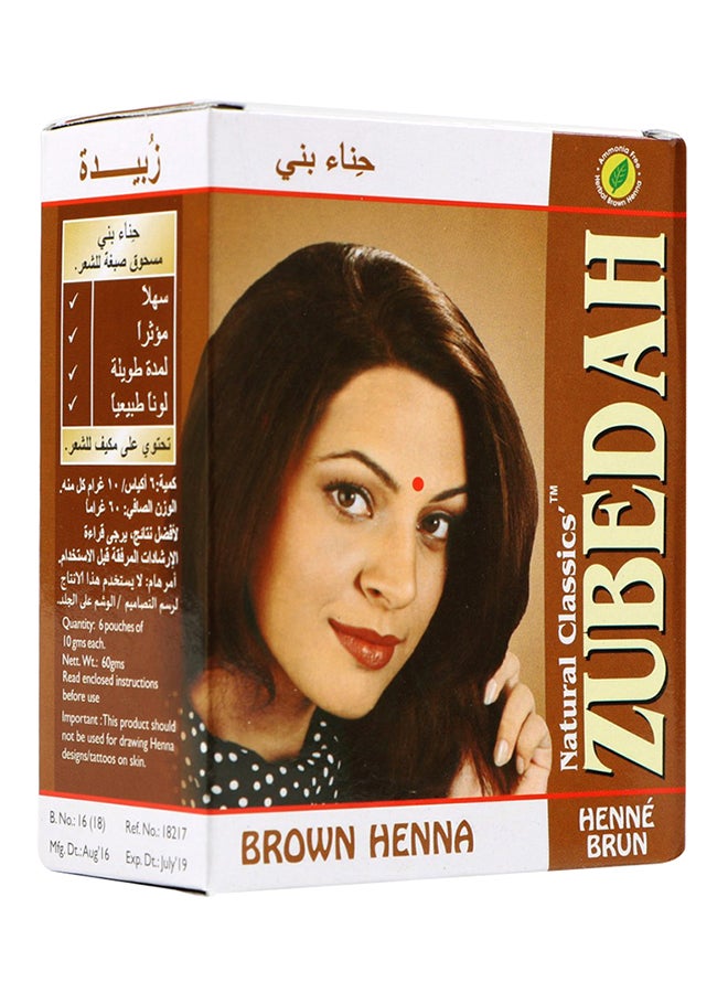 ZUBEDAH 10-Piece Natural Classics Premium Henna Box Set Brown 10x60grams - Image 1
