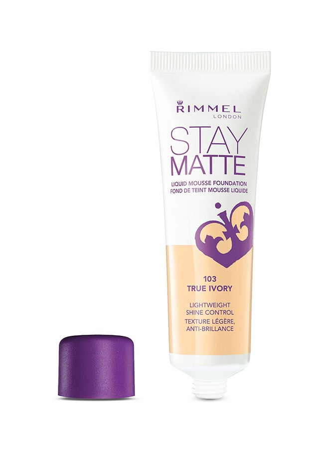 RIMMEL LONDON - Stay Matte Liquid Mousse Foundation True Ivory - Image 1