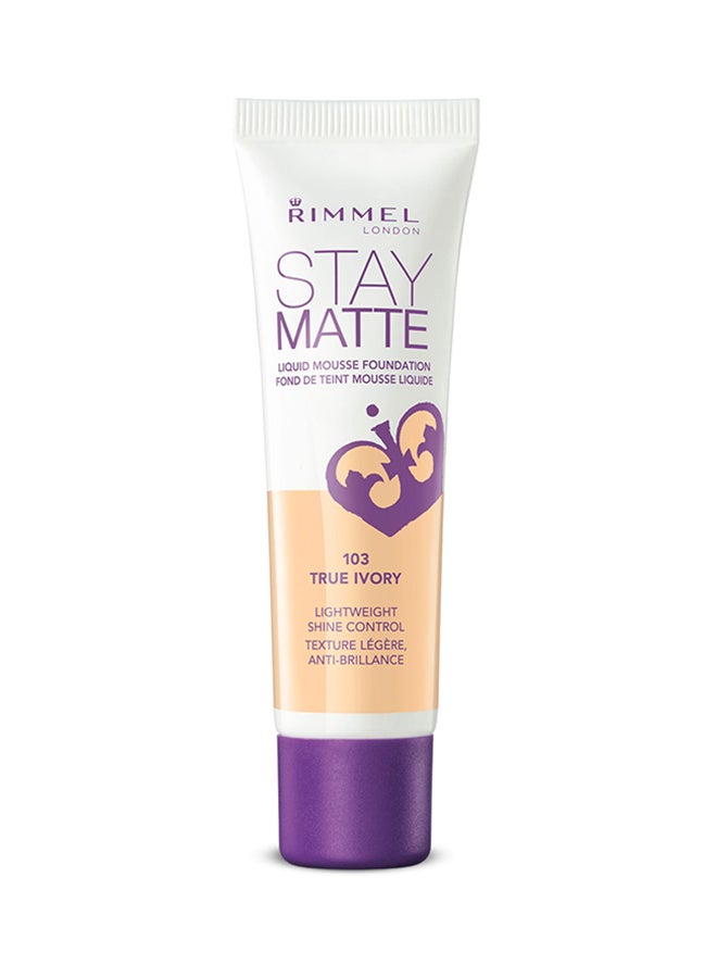 RIMMEL LONDON - Stay Matte Liquid Mousse Foundation True Ivory - Image 1
