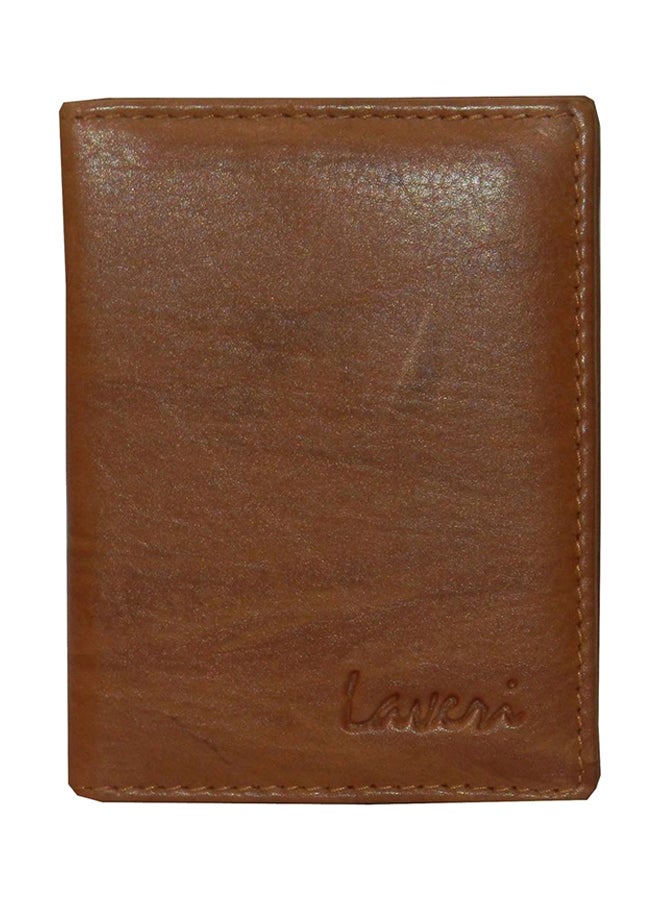 LAVERI LEATHER Bi-Fold Leather Card Holder Tan  - Image 1