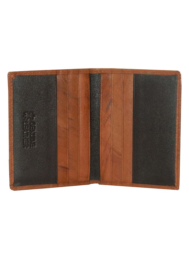 LAVERI LEATHER Bi-Fold Leather Card Holder Tan  - Image 4