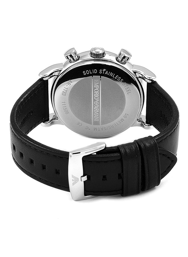 EMPORIO ARMANI - Men's Leather Chronograph Watch AR1733 - Image 1