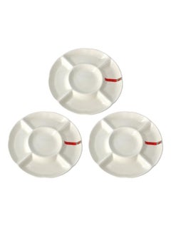 Dove 3-Piece Appetizer And Dessert Plate White 12inch  - Image 1