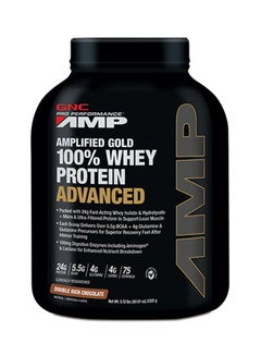 Pro Performance AMP Amplified Gold 100% Whey Protein Advanced Dietary Supplement - Double Rich Chocolate