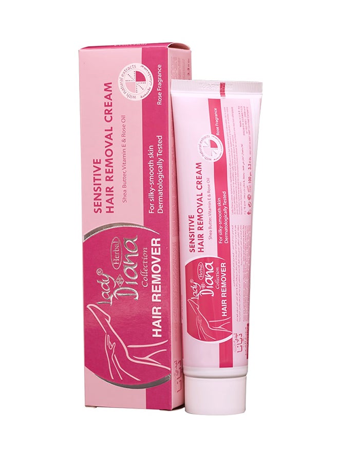 Lady Diana 12-Piece Sensitive Hair Removal Cream With Vitamin E And Rose Oil 100grams  - Image 2