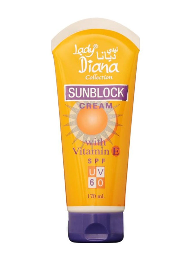 Lady Diana Sunblock Cream With Vitamin E SPF UV 60 170ml  - Image 1