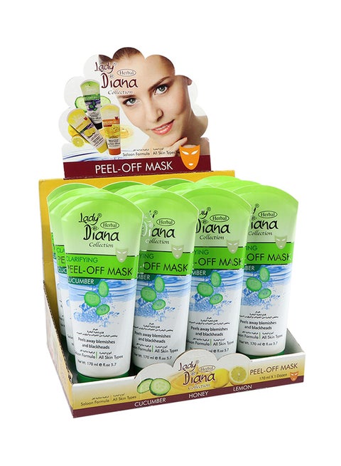 12-Piece Clarifying Peel-Off Mask With Cucumber 170ml