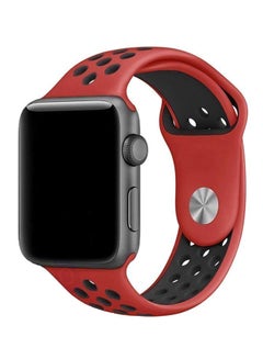 Sport Replacement Band For Apple Watch Series 3/2/1 Red/Black