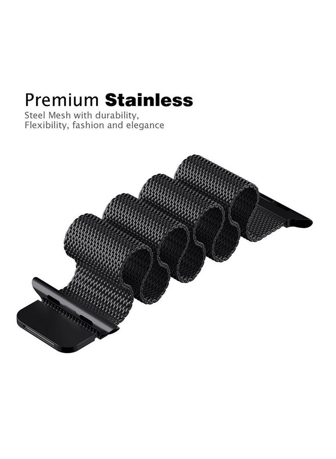 Nanotek Stainless Steel Magnetic Closure Band For Apple Watch Black - Image 2