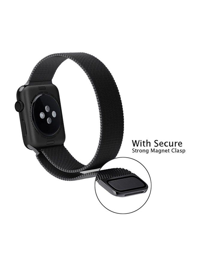 Nanotek Stainless Steel Magnetic Closure Band For Apple Watch Black - Image 3