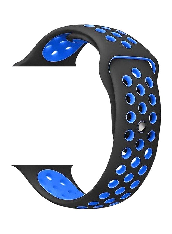 Generic - Quick Release Replacement Strap For Apple Watch Series 1/2/3 Blue/Black - Image 1