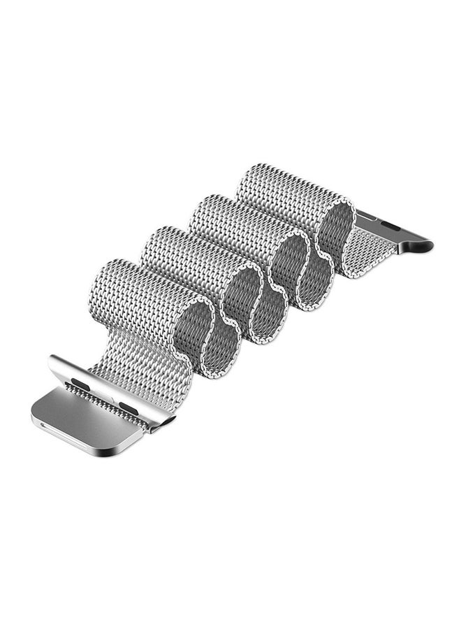 Generic - Fully Magnetic Closure Bracelet Strap iWatch Band For Apple Watch Series 1/2/3 Silver - Image 1