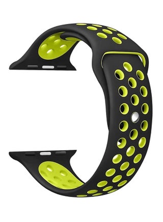 Breathable With Holes Sport Watch Band For Apple Watch Green/Black - v1541216223/N19502832A_1