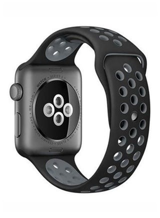 Breathable With Holes Sport Watch Band For Apple Watch Grey/Black - v1541216229/N19502868A_1