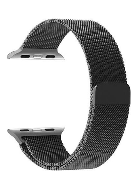Magnetic Milanese Loop Band Strap For Apple Watch Black