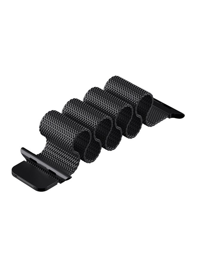 سوار من إستانلس ستيل لساعة أبل مقاس 42 مم أسود - Image 2