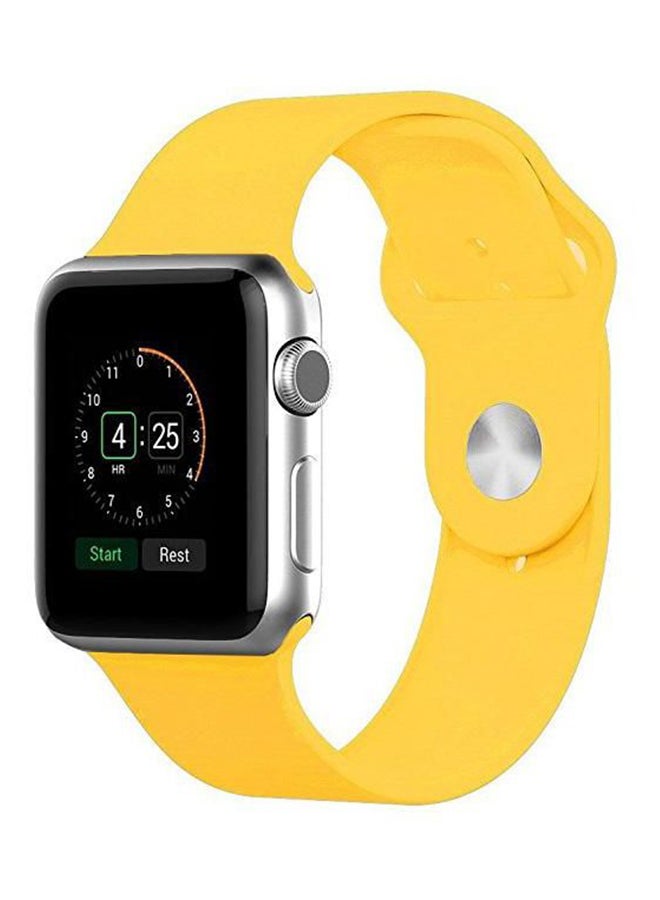 Generic - Replacement Sport Watch Band For Apple Watch Series 3/2/1 Yellow - Image 1
