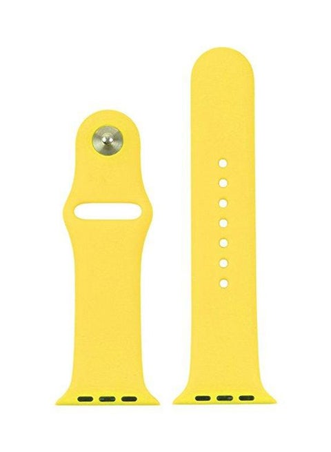 Replacement Sport Watch Band For Apple Watch Series 3/2/1 Yellow
