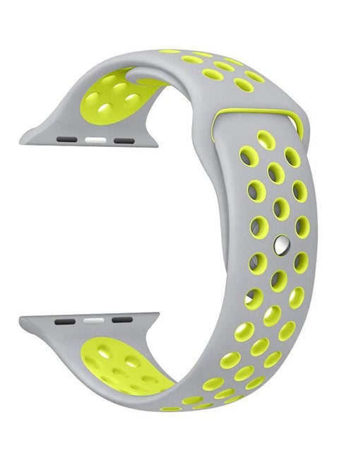 Sport Watch Band For Apple Watch Grey/Yellow