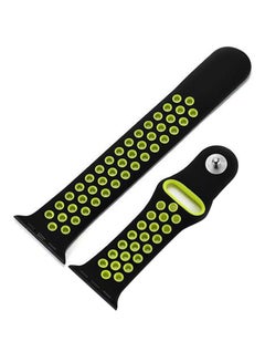 Replacement Watch Band For Apple Watch Black/Green