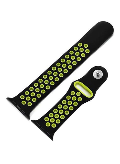 Replacement Watch Band For Apple Watch Black/Green