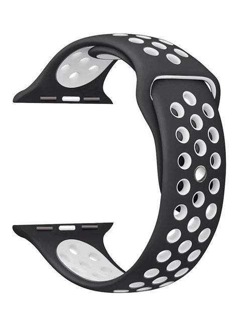 Sport Watch Band For Apple Watch Black/White