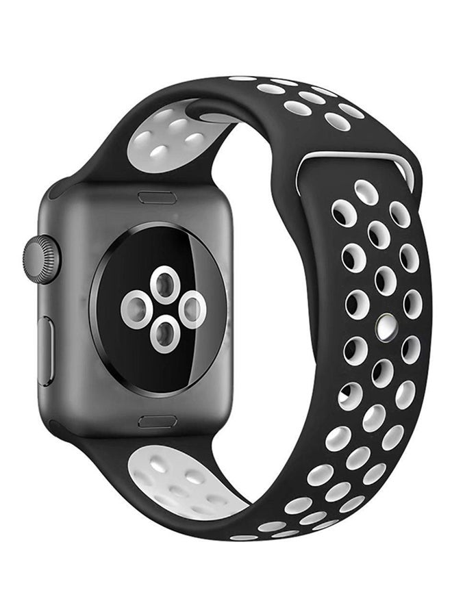 Generic - Sport Watch Band For Apple Watch Black/White - Image 1