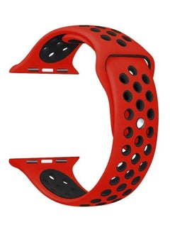 Silicone Sport Watch Band For Apple Watch 42mm Black/Red