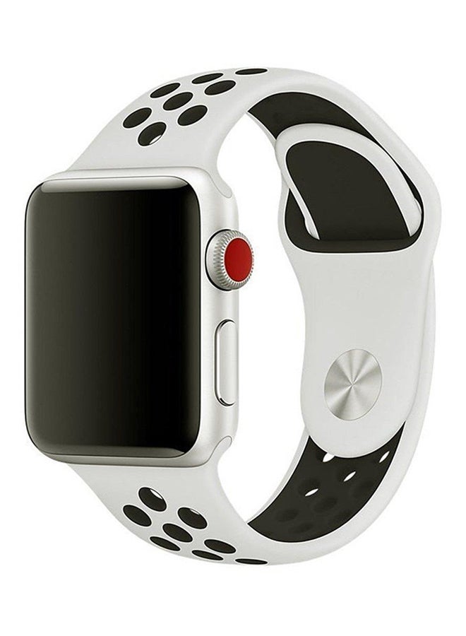 Generic - Sport Watch Band For Apple Watch White/Black - Image 1