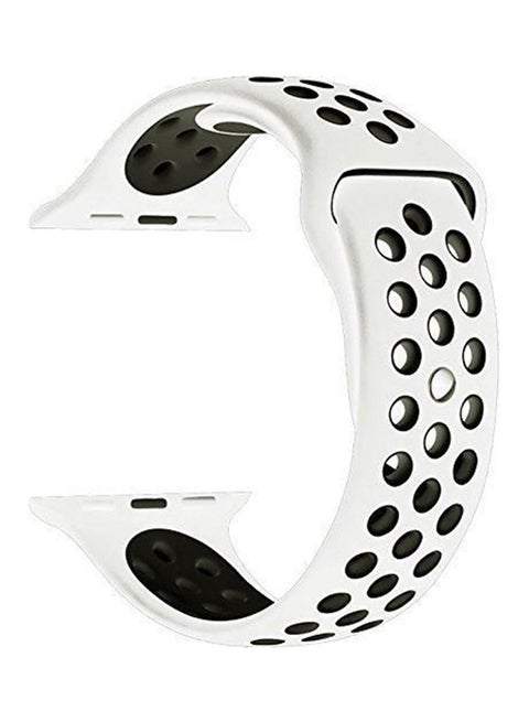 Sport Watch Band For Apple Watch White/Black