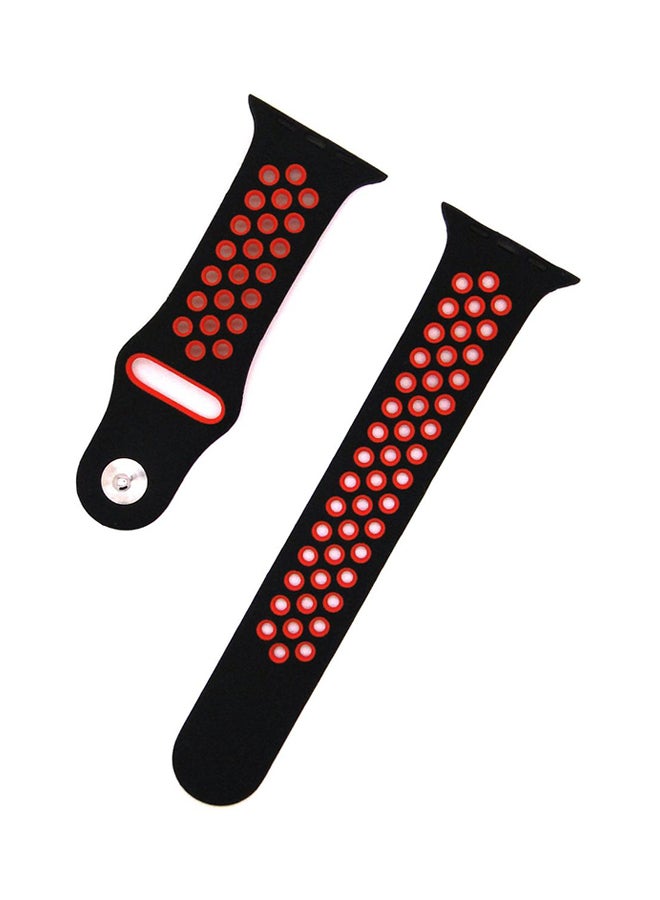Generic - Sport Watch Band For Apple Watch Black/Red - Image 1