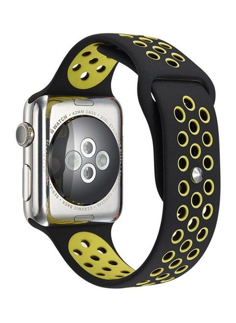 Sports Replacement Watch Band For Apple Watch Series 1/2 Black/Green