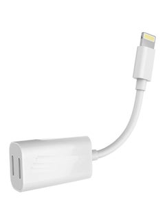 Y Cable Dual Lightning Adapter And Splitter White  - Image 1