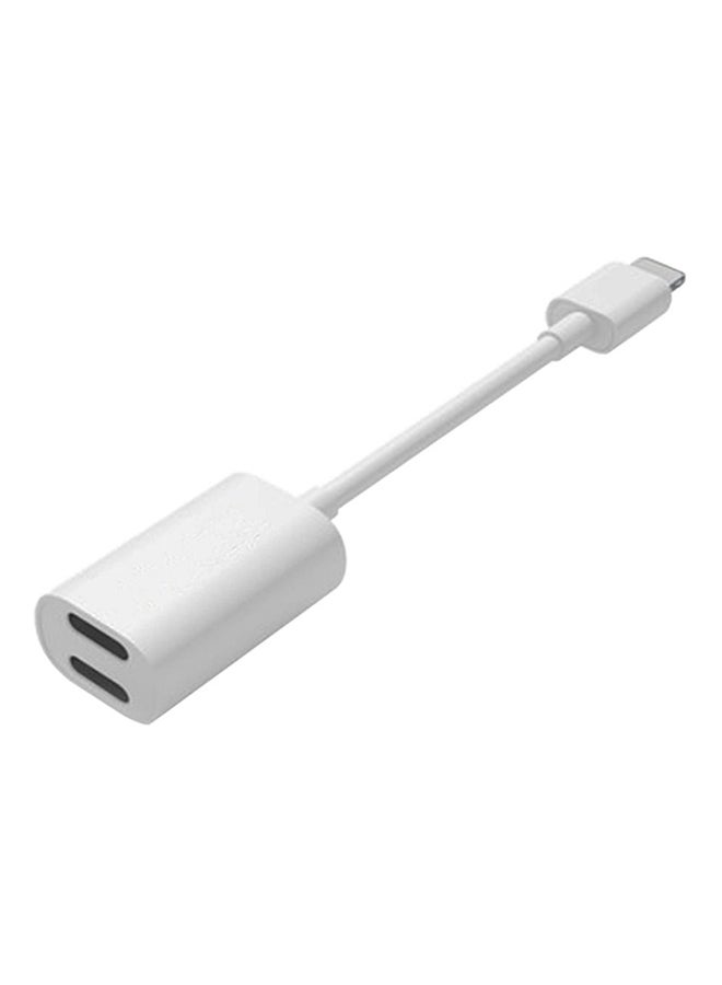 Y Cable - Dual Lightning Adapter And Splitter White - Image 1