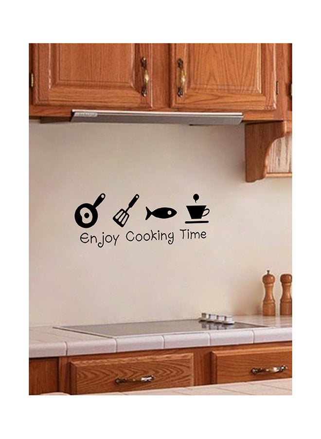 QiaoKai Kitchen Tools Patterned Wall Sticker Beige/Black 51 x 20centimeter  - Image 1