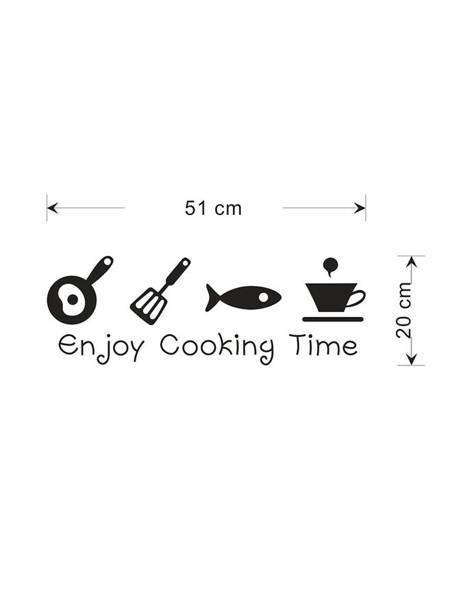 QiaoKai Kitchen Tools Patterned Wall Sticker Beige/Black 51 x 20centimeter  - Image 2