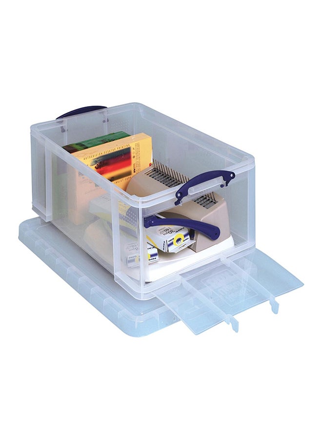 Really Useful Open Fronted Storage Box Clear 64Liters  - Image 2