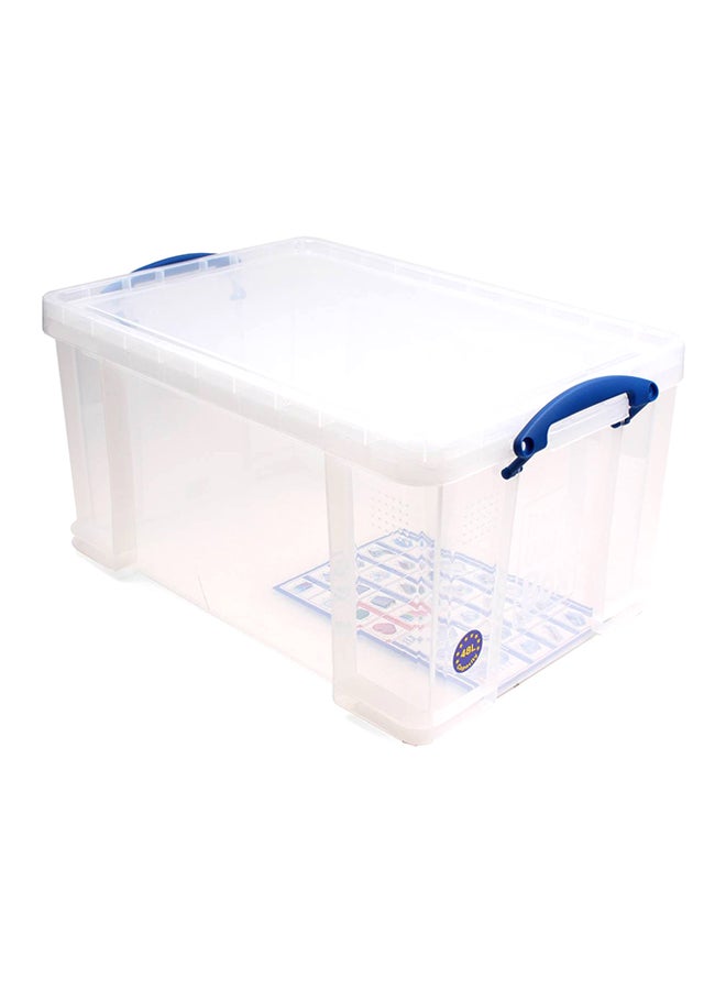Really Useful Open Fronted Storage Box Clear 64Liters  - Image 1