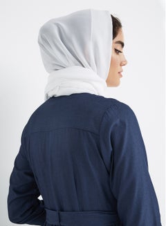 Seden Chiffon Hijab Scarf White  - Image 3