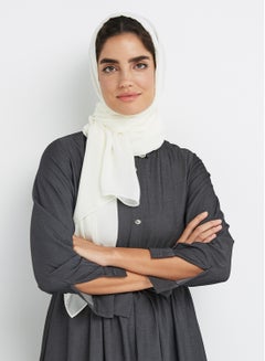 Chiffon Hijab Scarf Off White